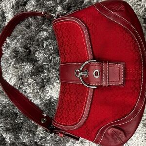 Red Coach shoulder bag